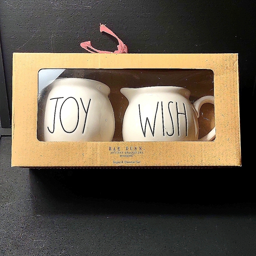 Rae Dunn Joy and Wish SUGAR and CREAMER